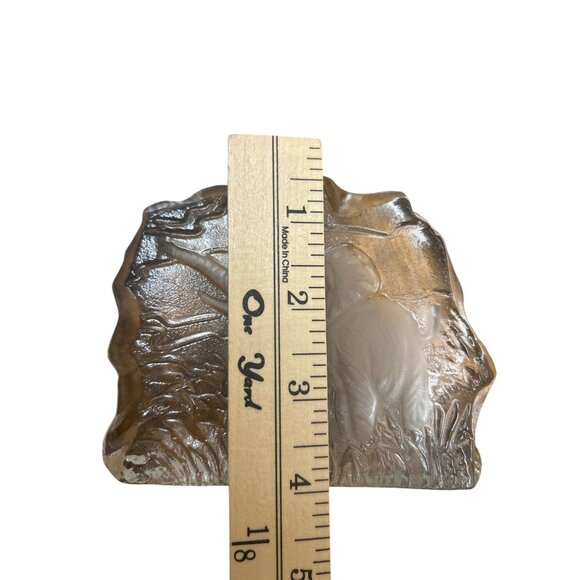 Crystal Glass Elephant Figurine With Nature Scene 4.5 Inches Wide 4 Inches Tall - Picture 4 of 4